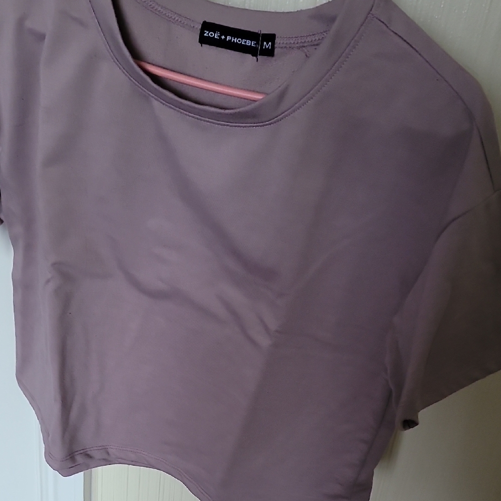 Zoe + Phoebe Mauve Crop Top